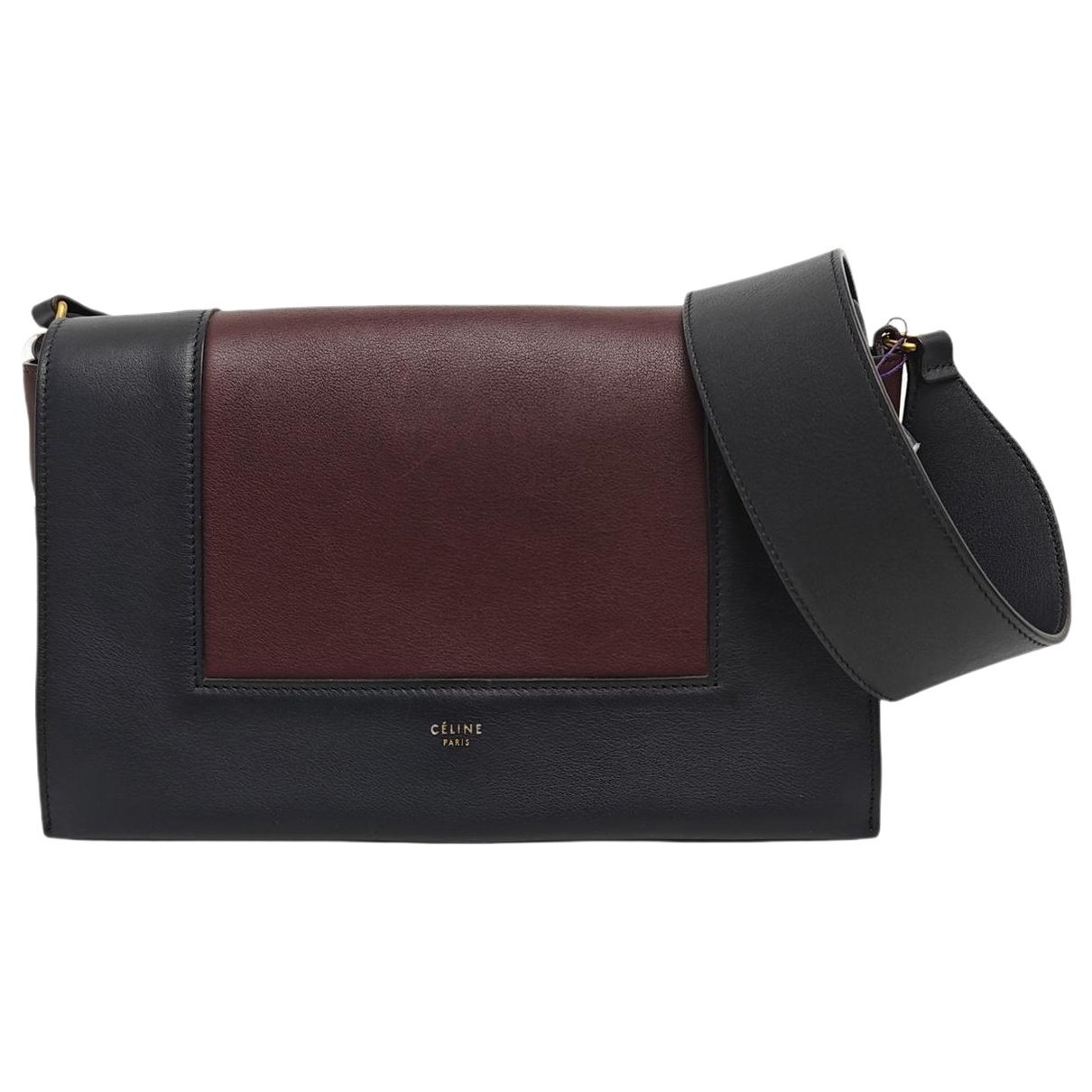 Frame leather handbag