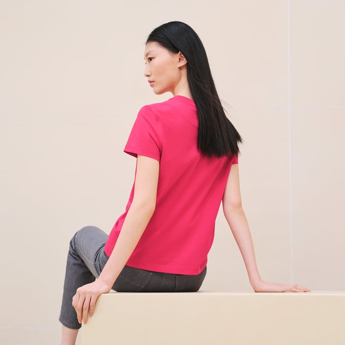 Rose Canneberge "Mors" Straight T-shirt