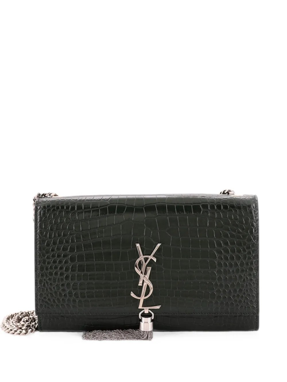 Classic Monogram Tassel Crocodile Embossed Leather Medium crossbody bag