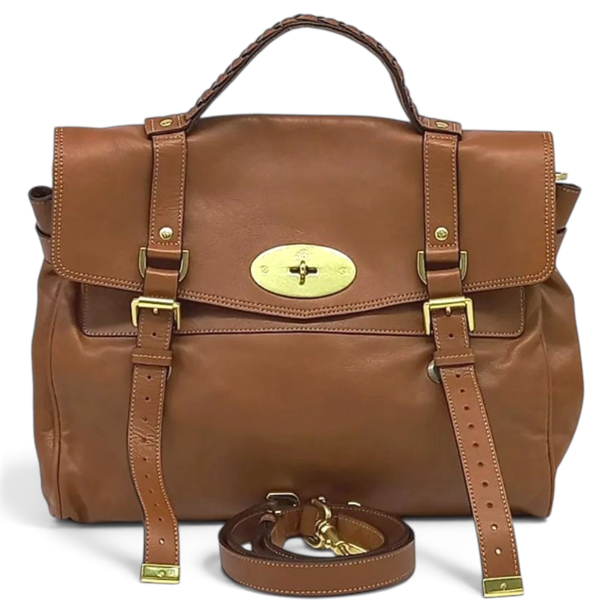 Alexa leather satchel