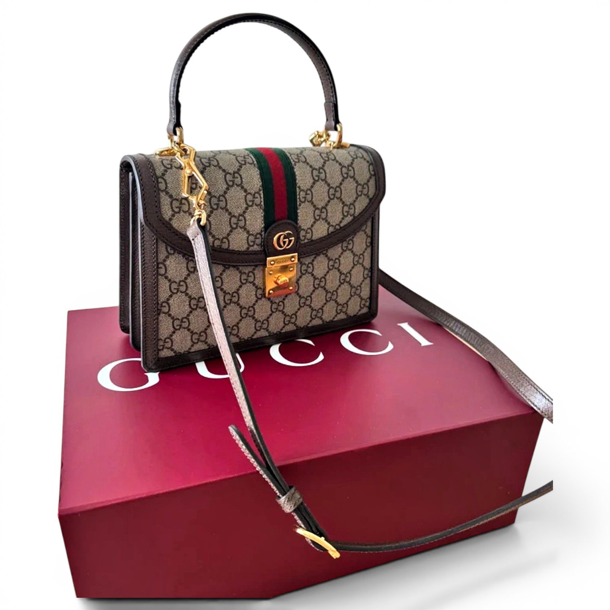 Ophidia GG Supreme leather handbag