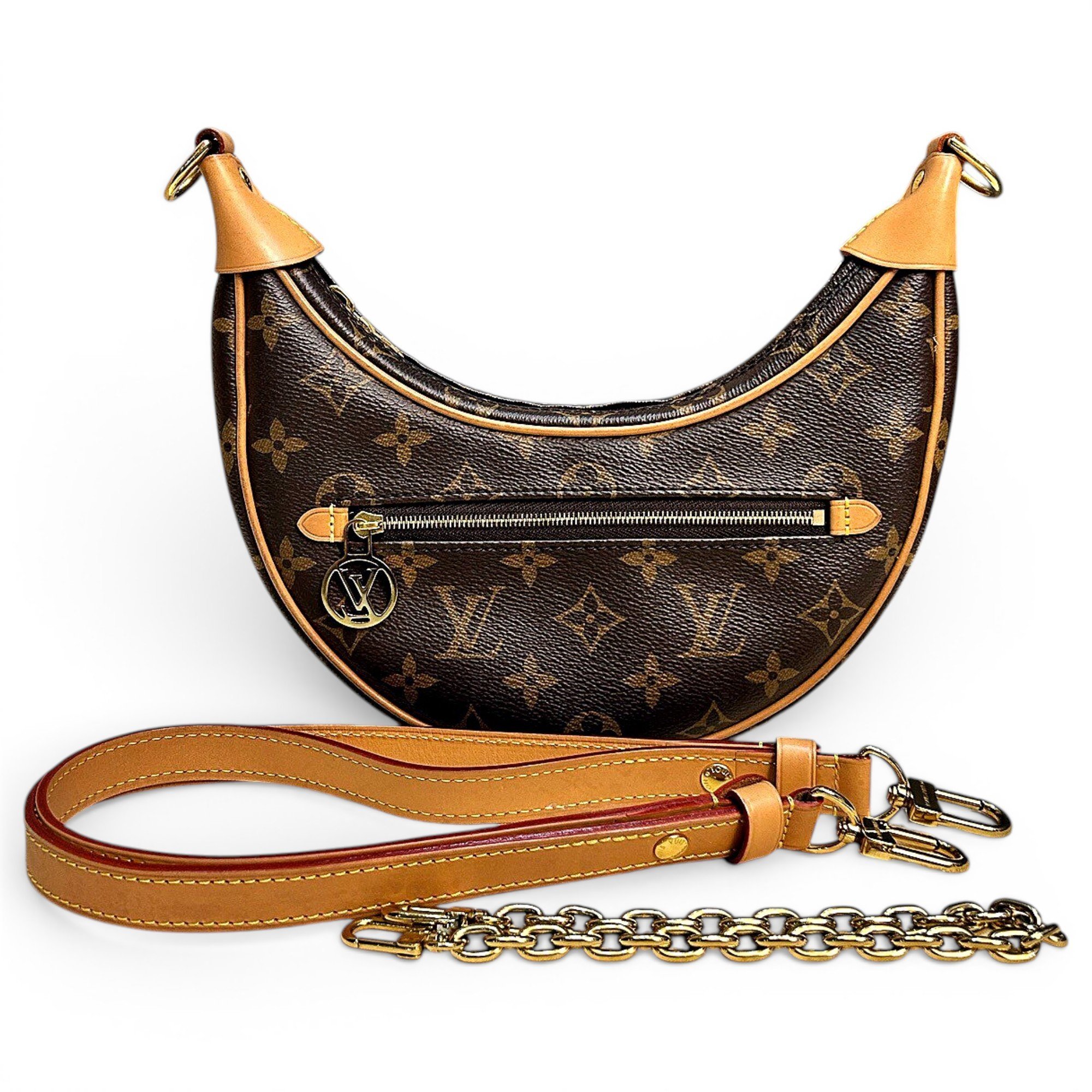Loop leather handbag