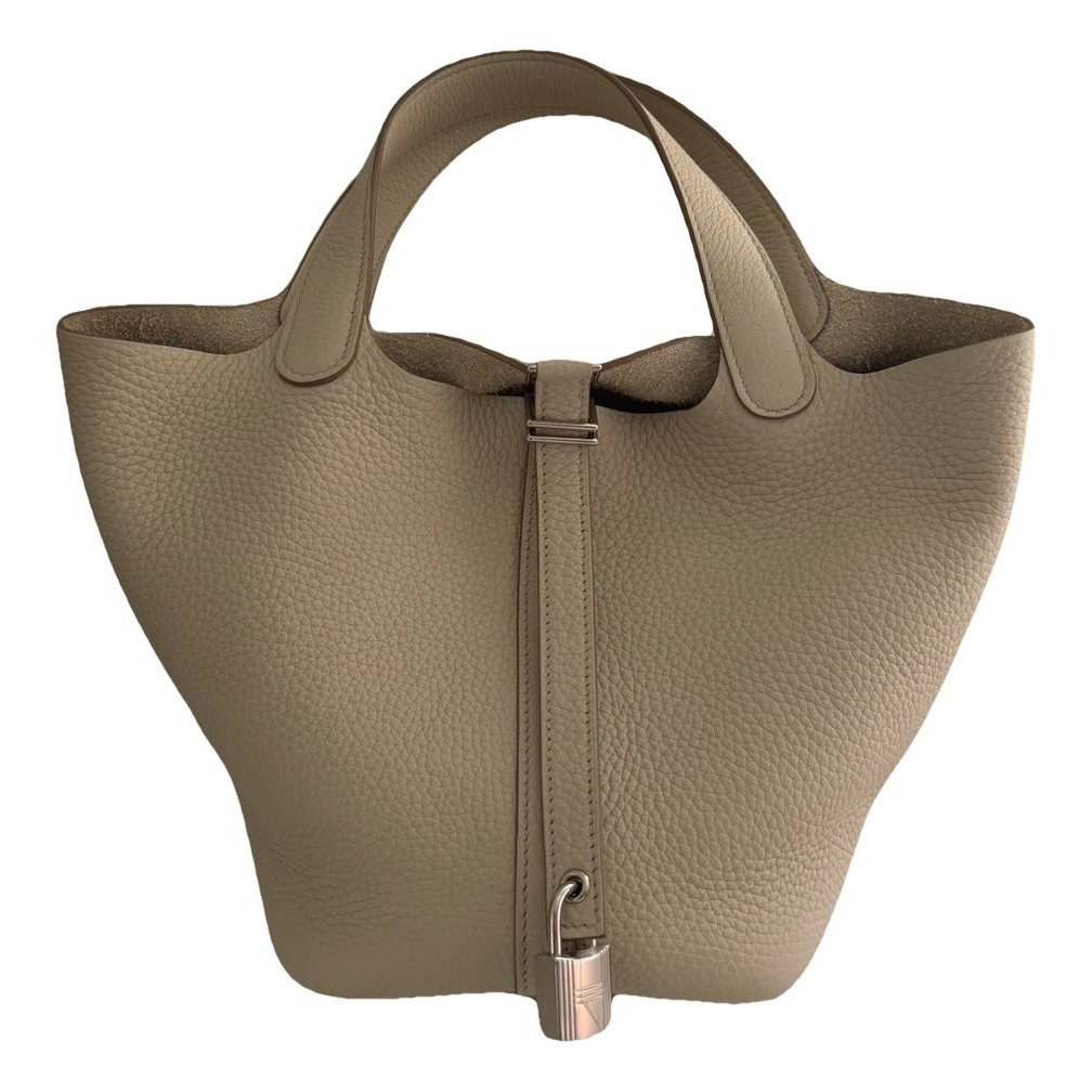 Picotin leather tote