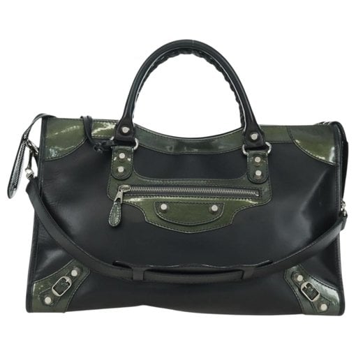 City leather handbag