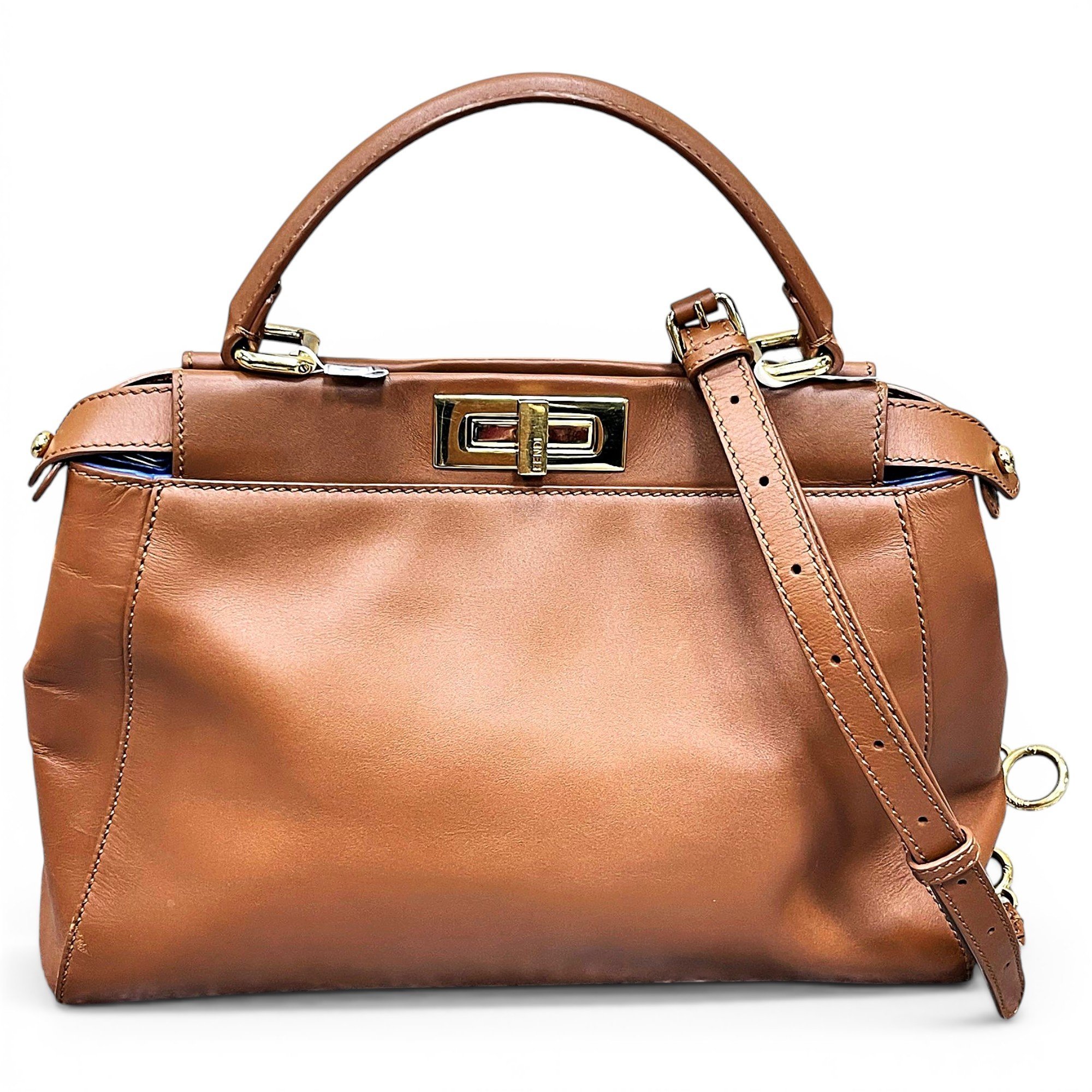 Peekaboo leather handbag