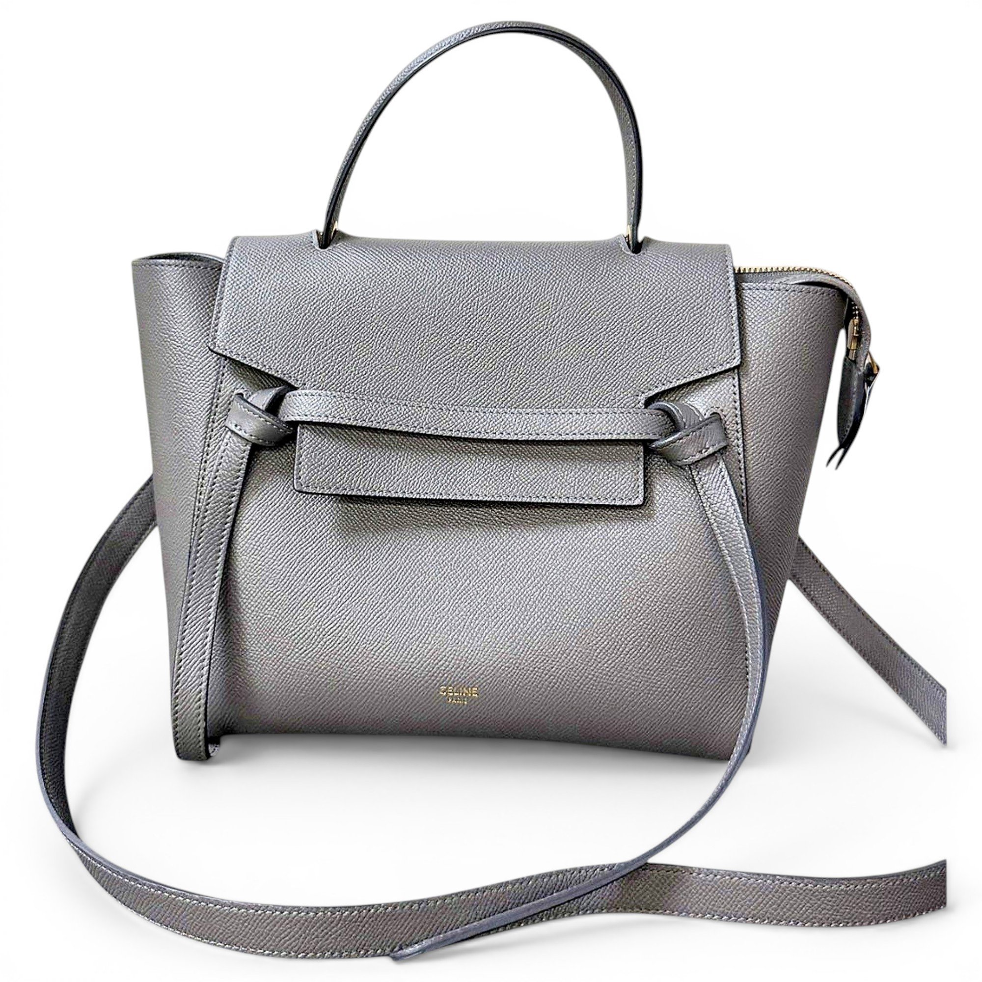 Belt leather handbag