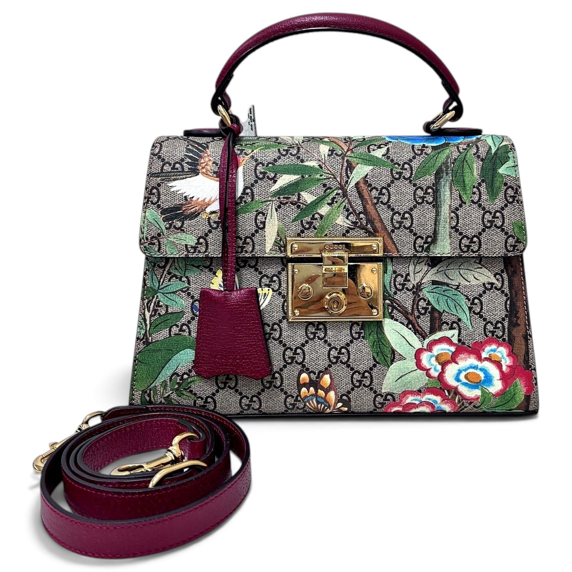 Padlock leather handbag