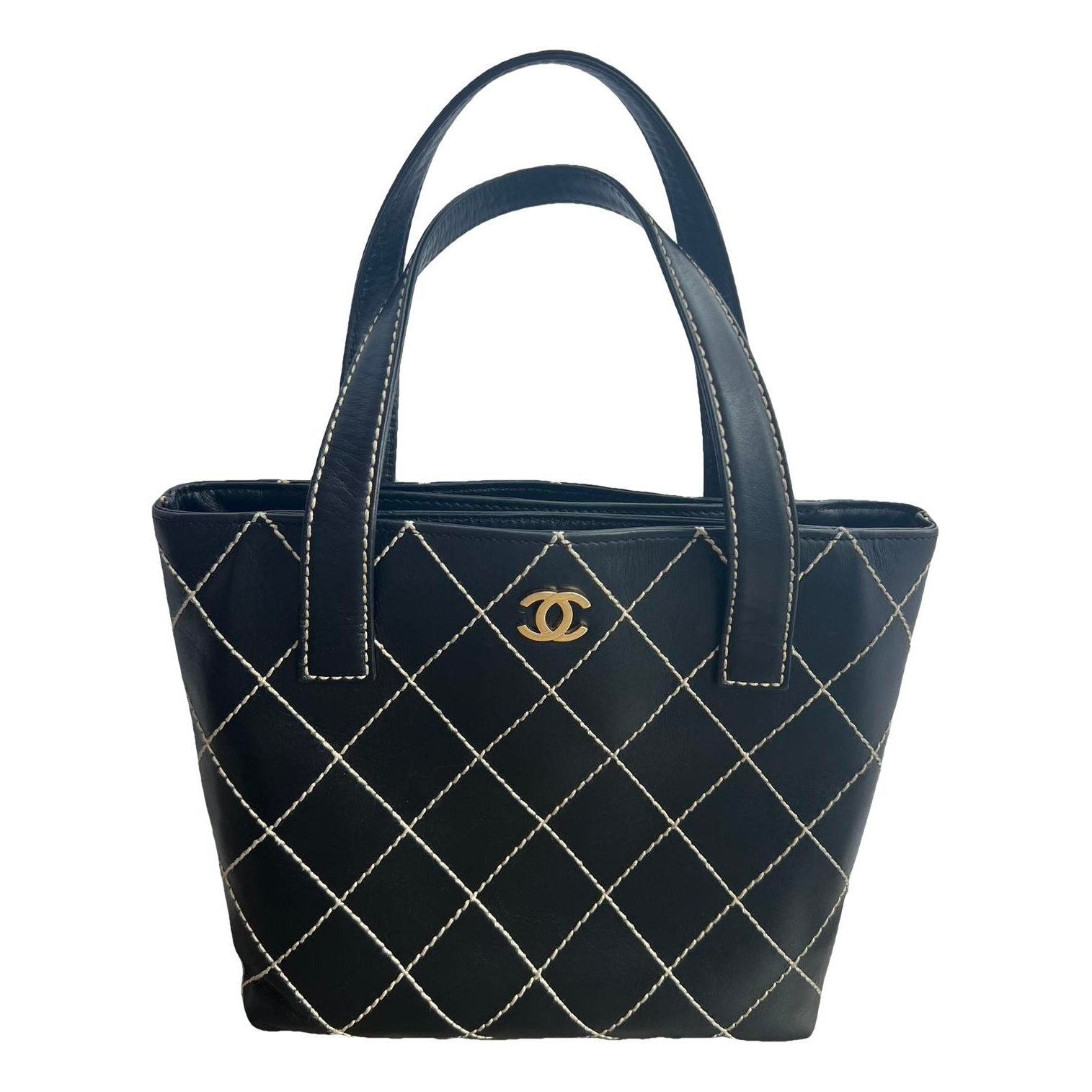 Statement leather handbag