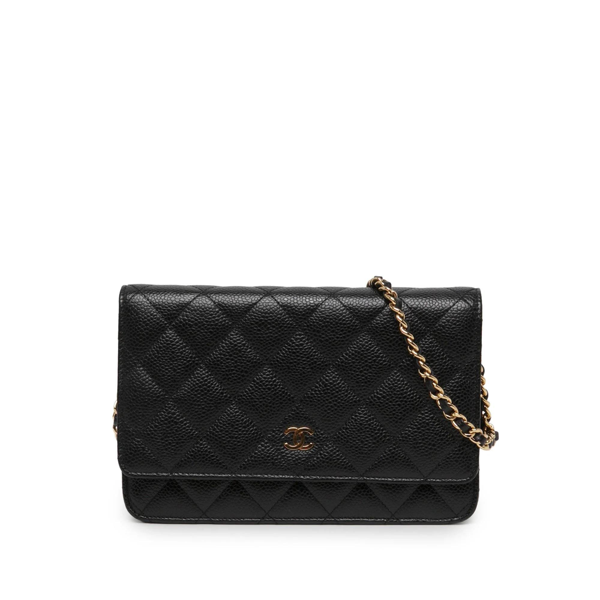 Wallet On Chain leather crossbody bag