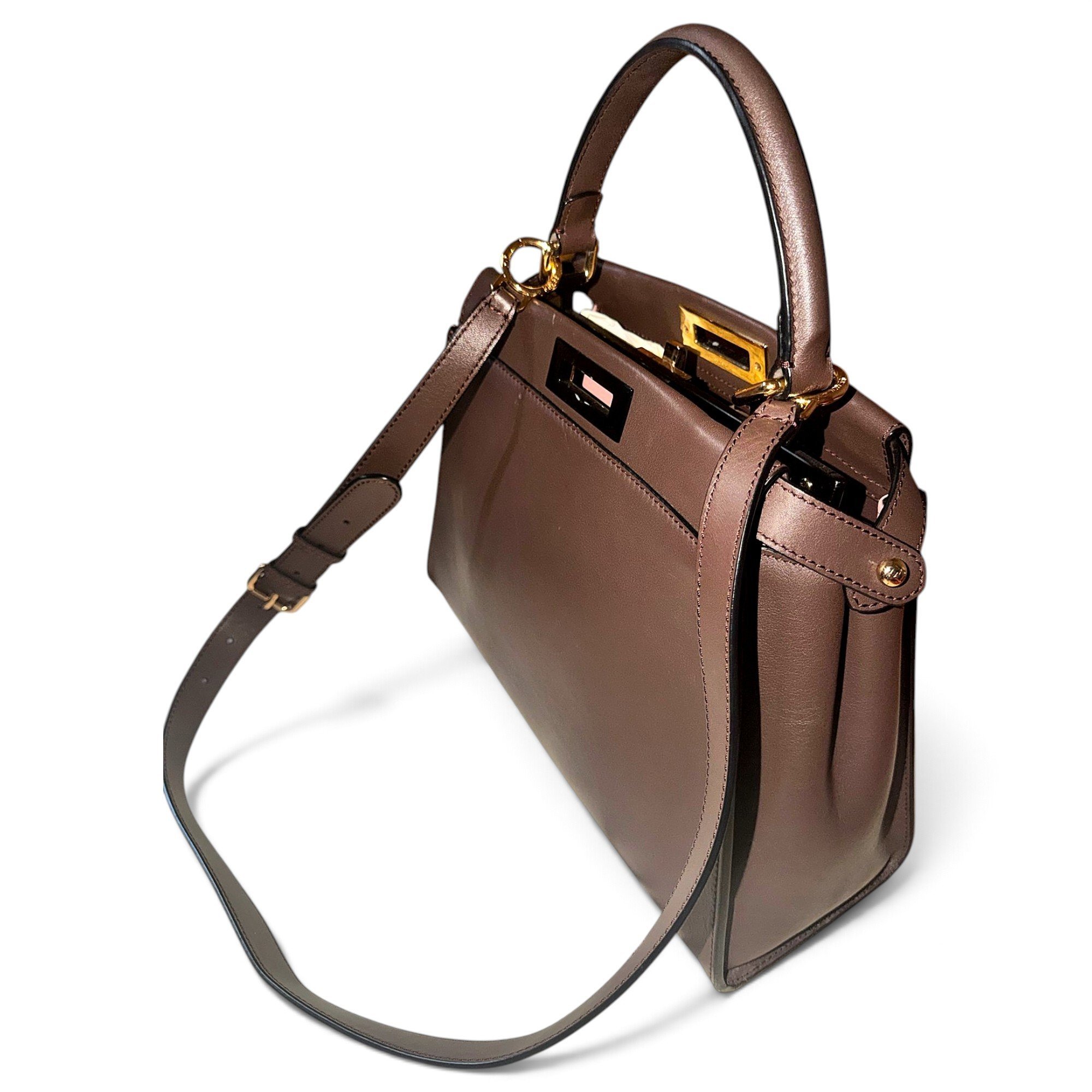 Peekaboo leather handbag