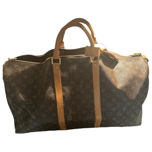 Keepall leather travel bag