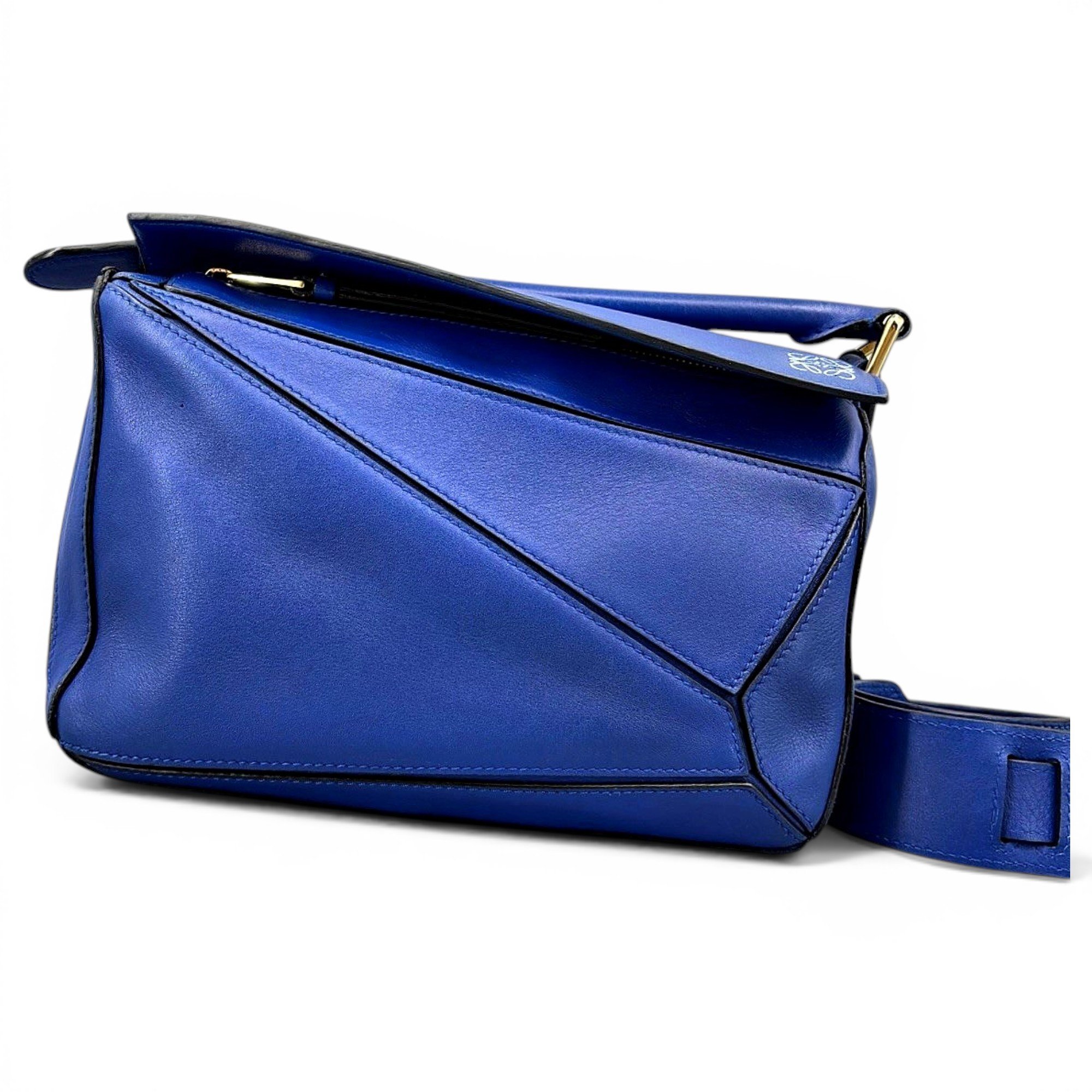 Puzzle leather handbag