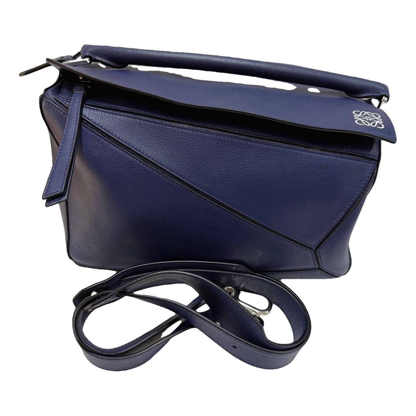 Puzzle leather handbag