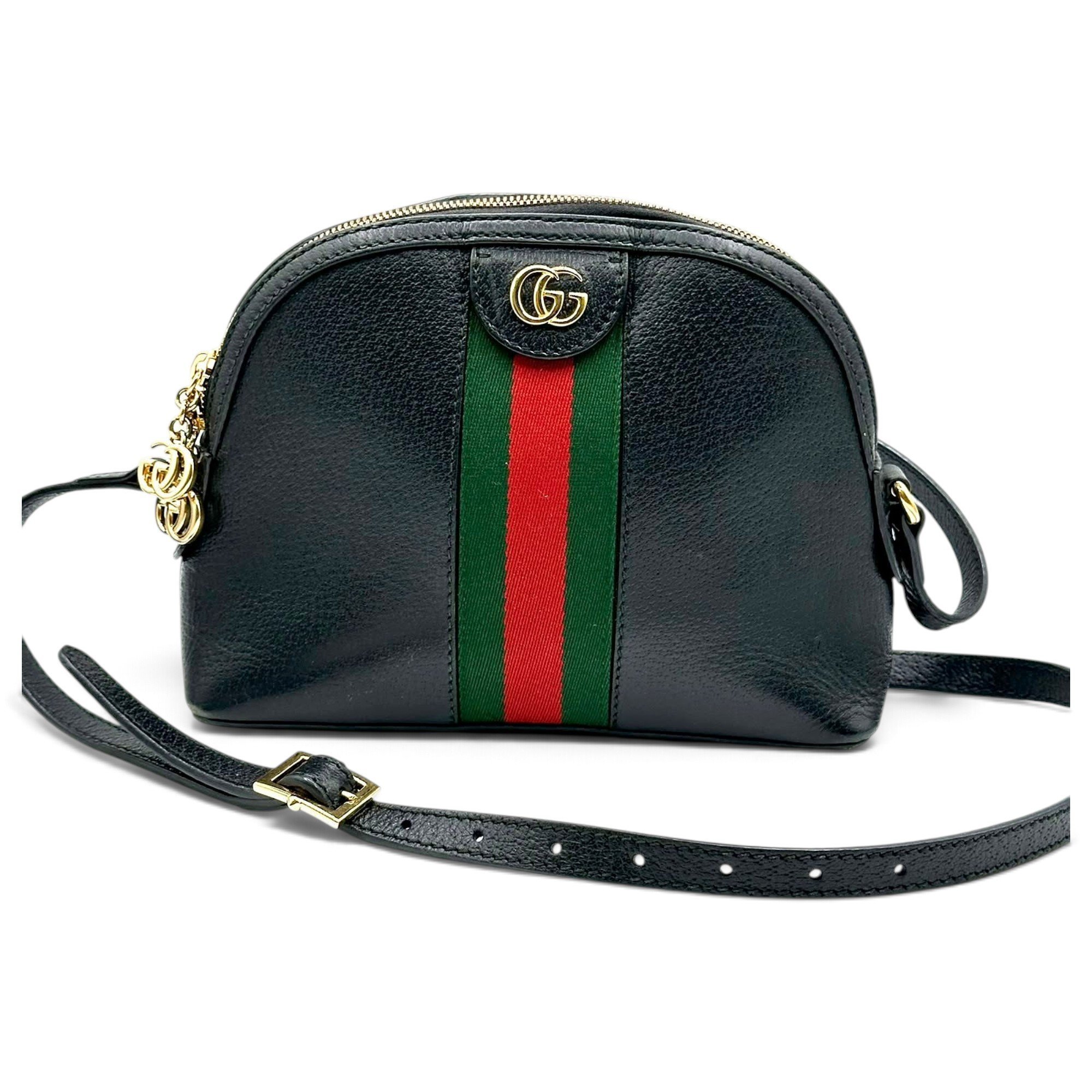 Ophidia Dome leather crossbody bag