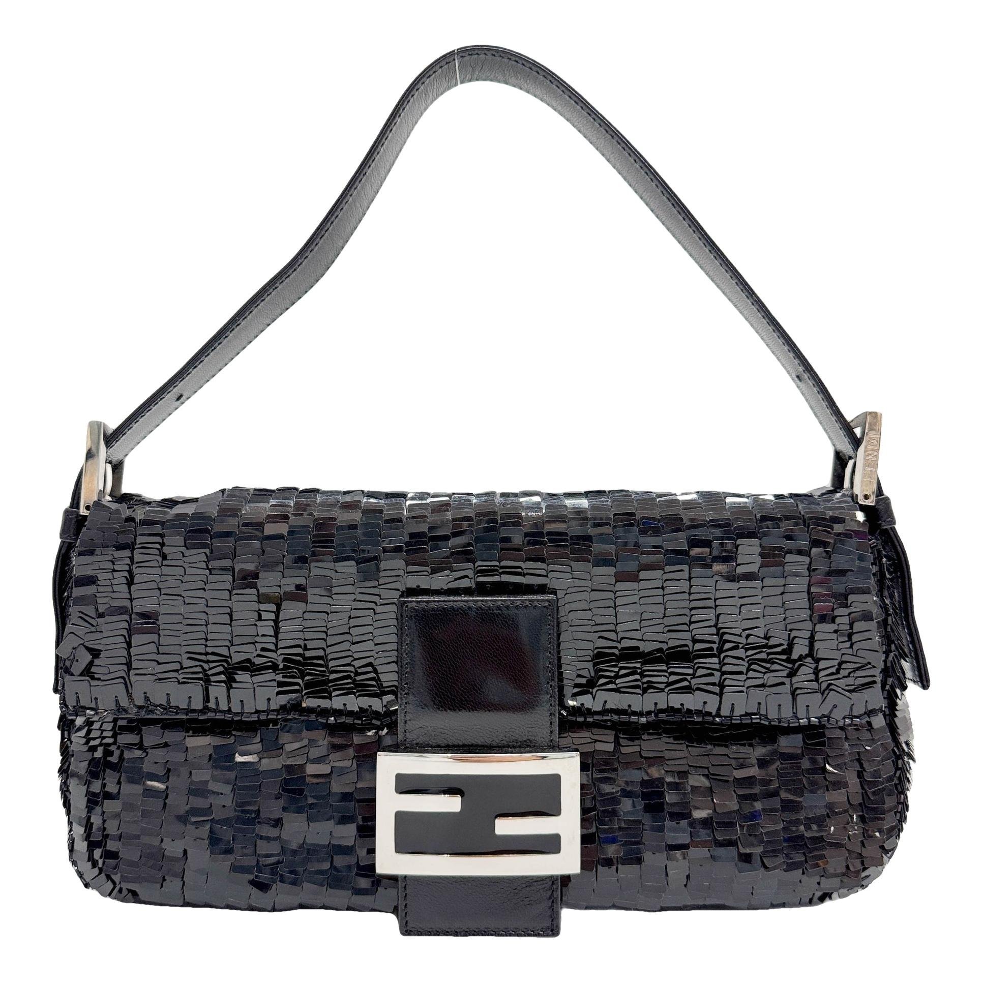 Baguette glitter handbag