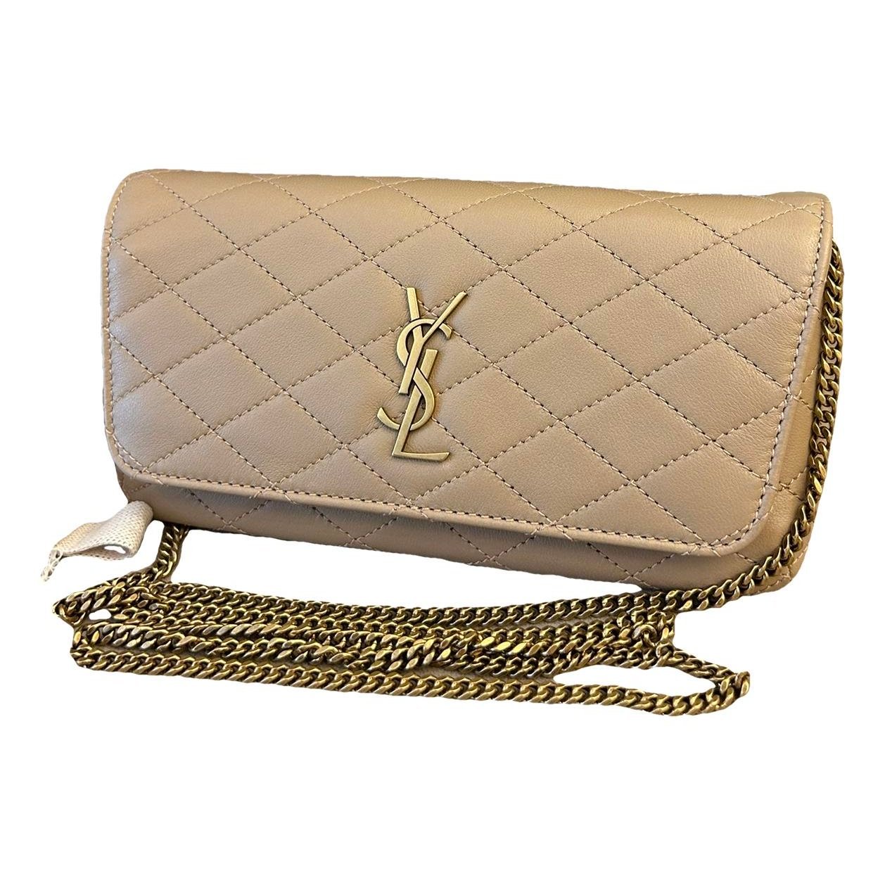 Leather clutch bag