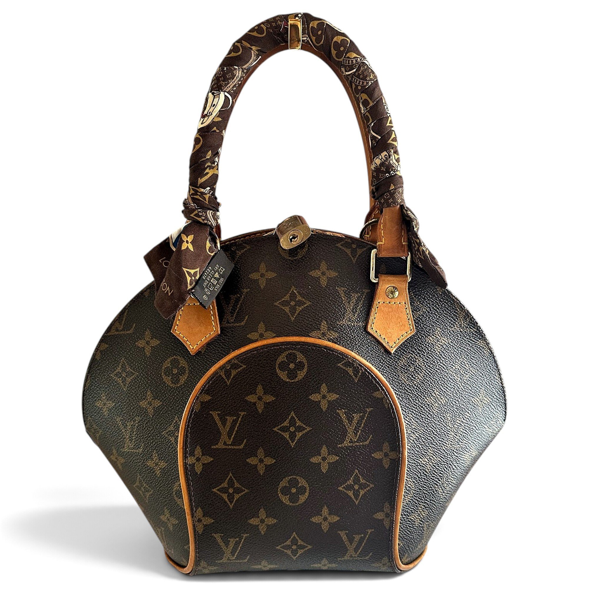 Ellipse leather handbag