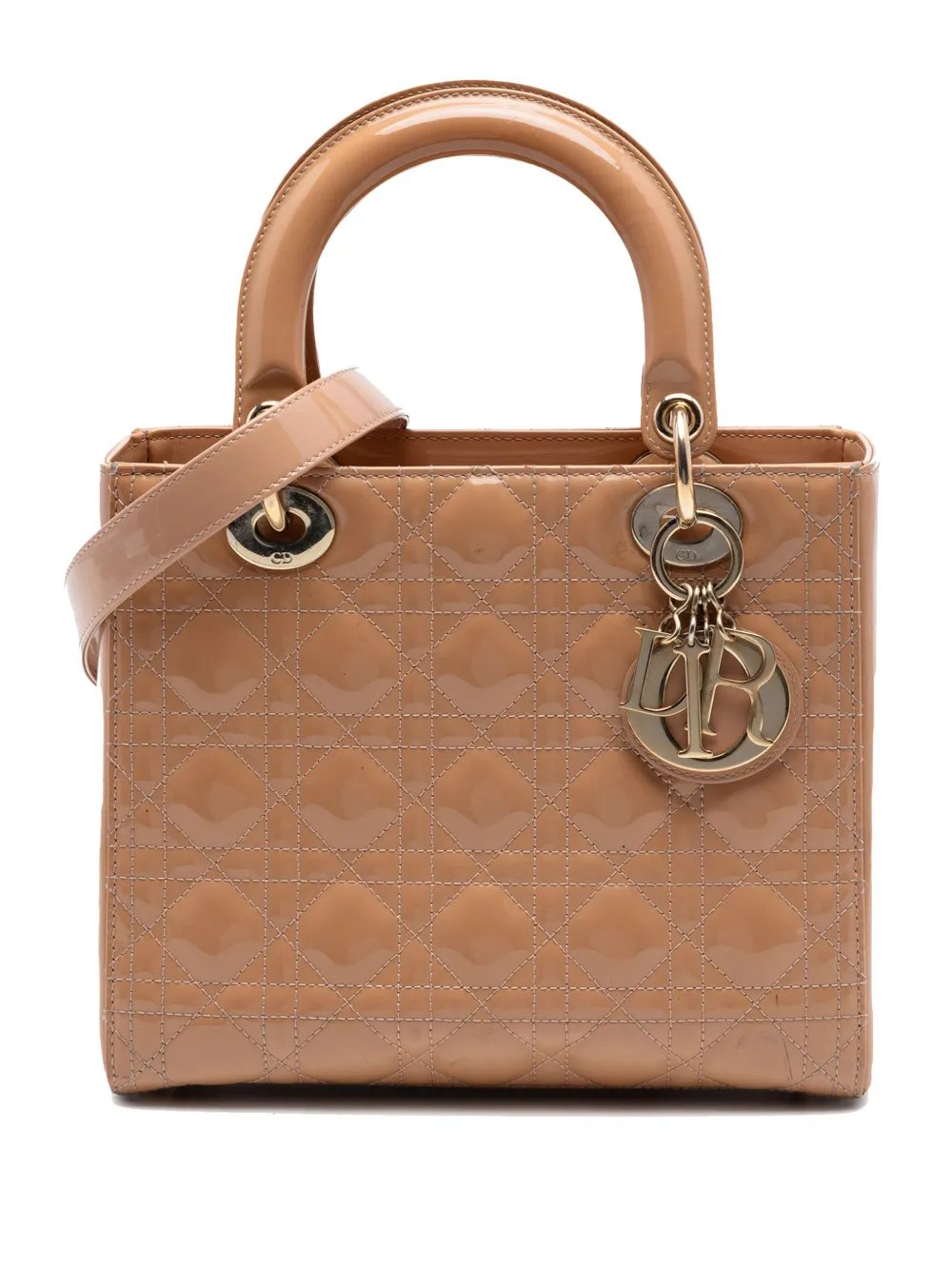2020 Medium Patent Cannage Lady Dior satchel