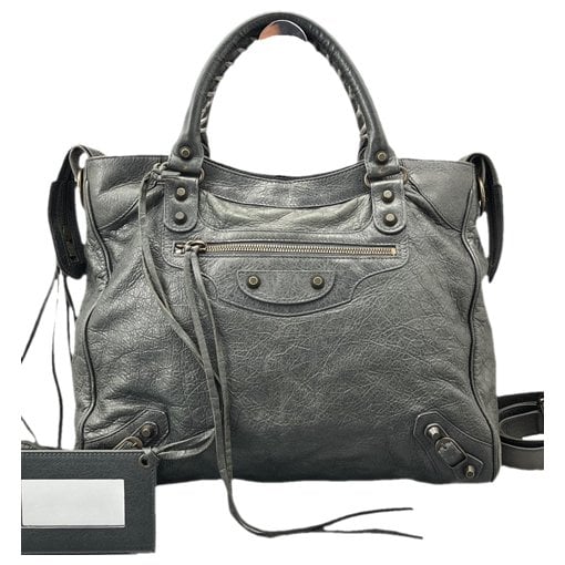 Classic Metalic leather handbag