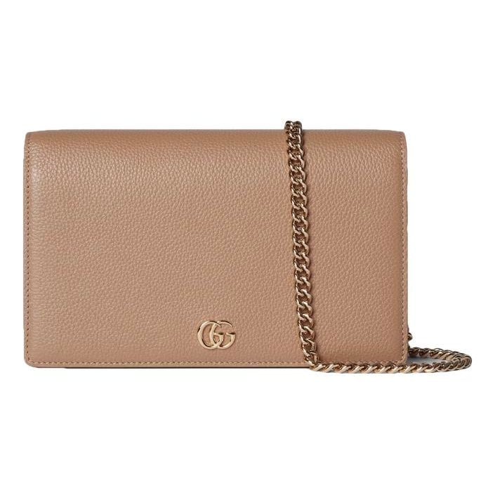 GG Marmont Chain Flap Wallet leather crossbody bag