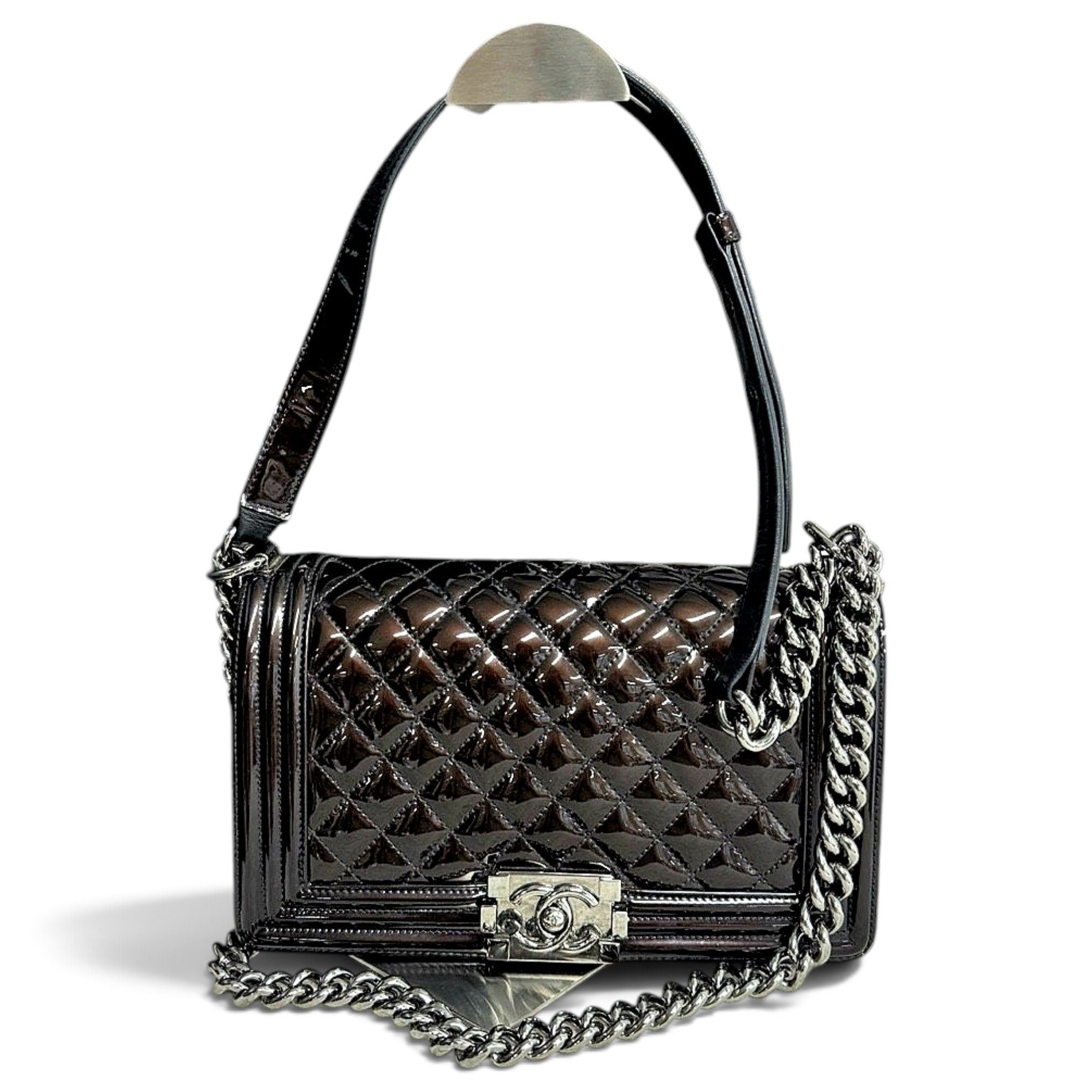 Boy patent leather handbag
