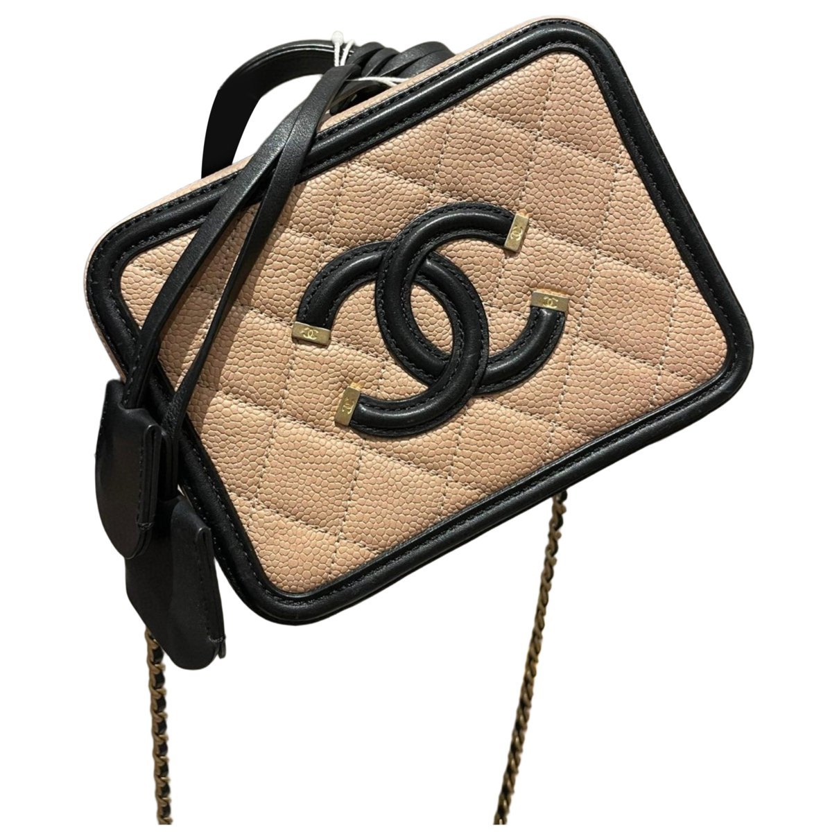Vanity leather handbag