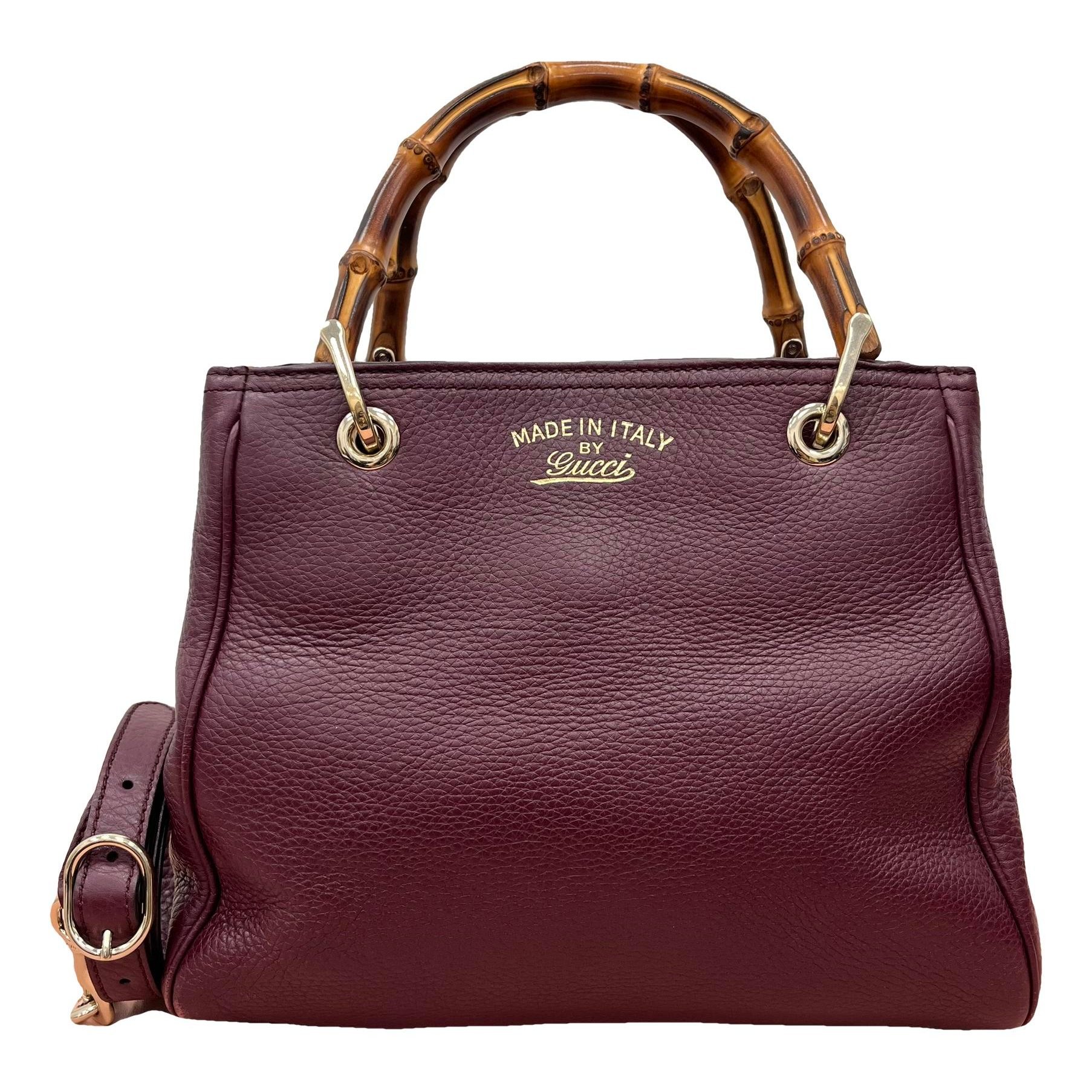 Bamboo leather handbag