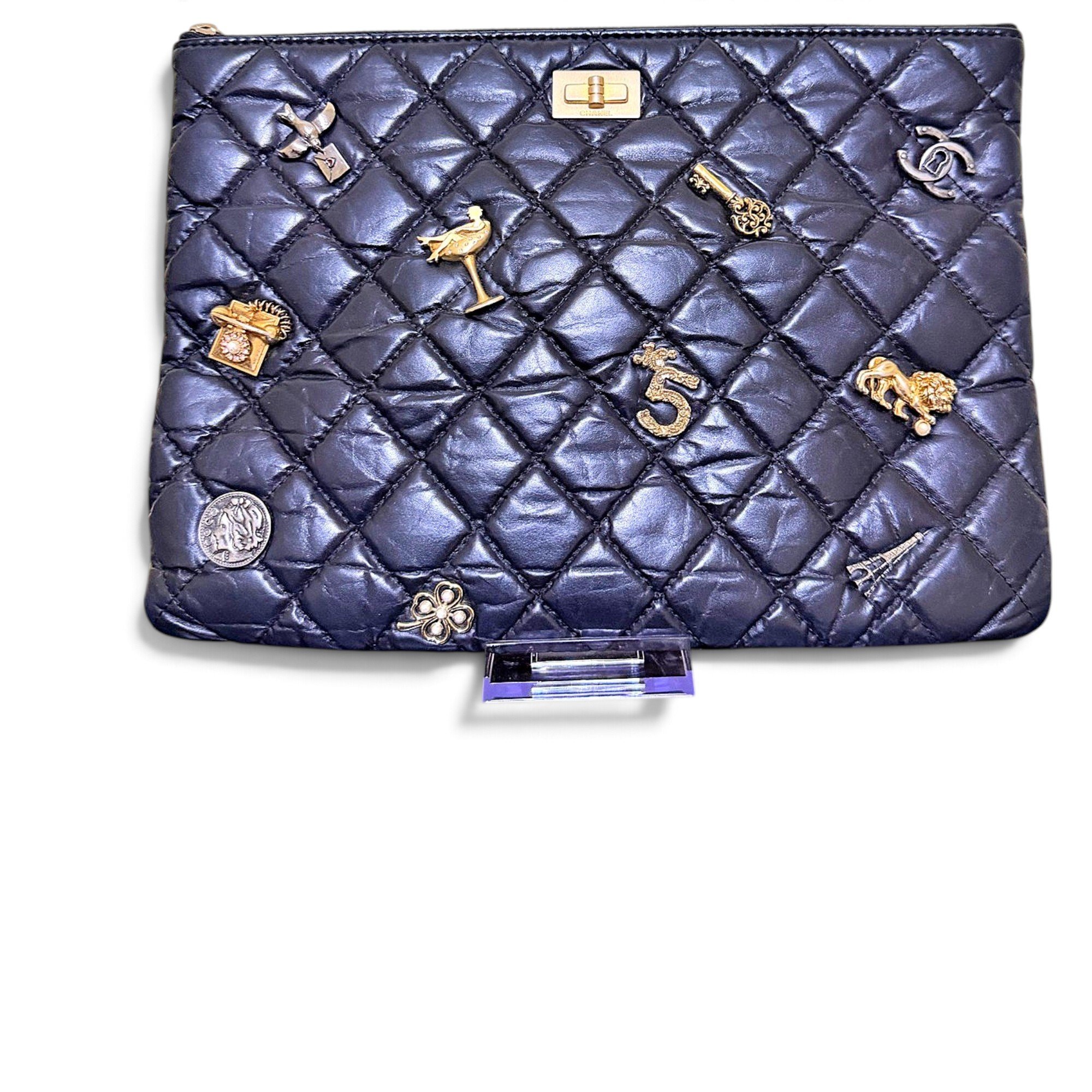 2.55 leather clutch bag