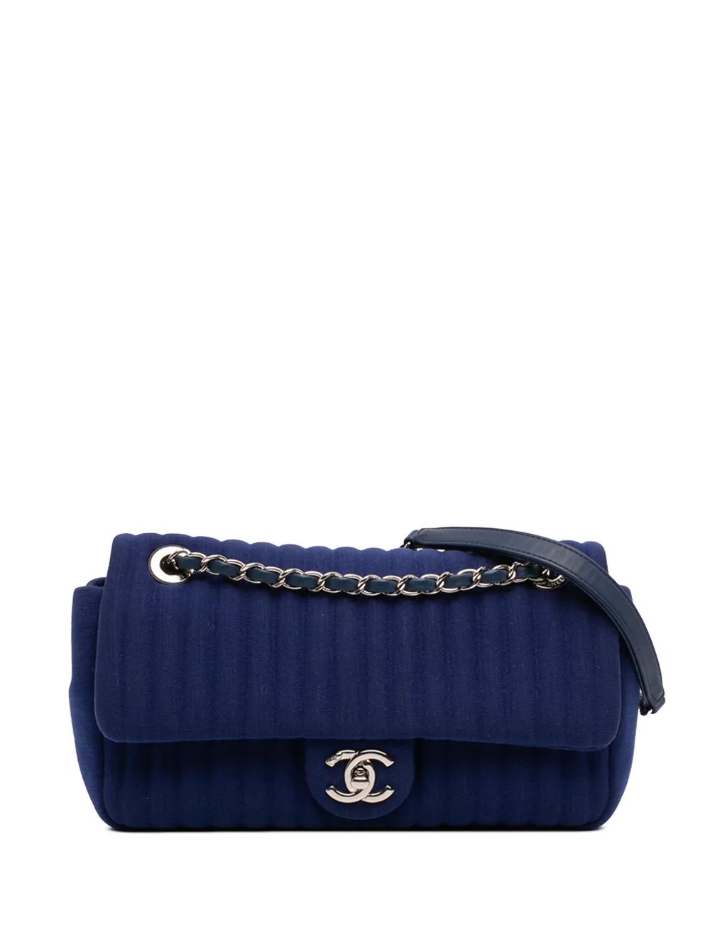 2016-2017 Medium Vertical Quilted Jersey Single Flap shoulder bag