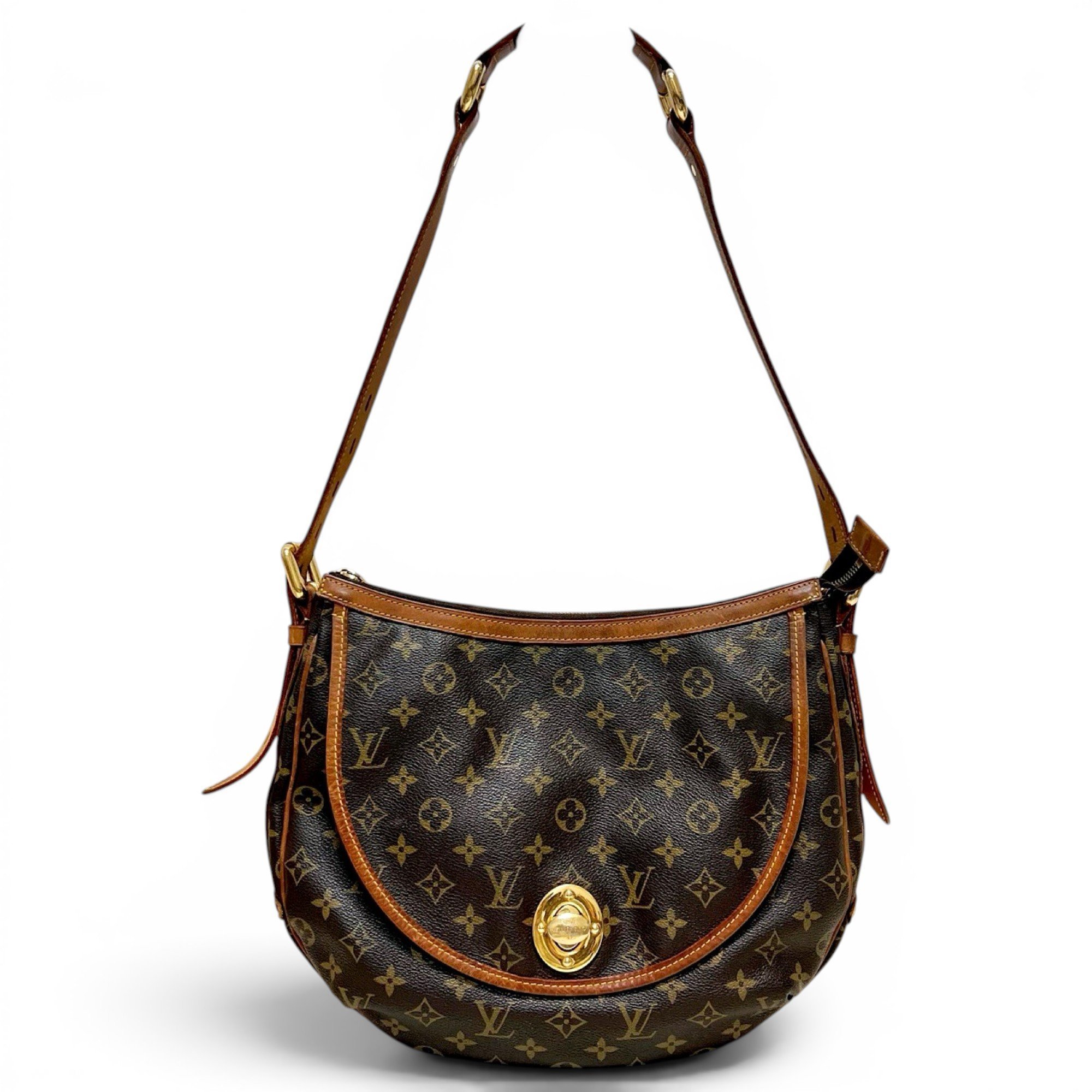 Biface leather handbag