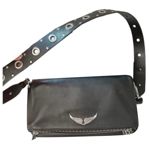 Rock leather clutch bag