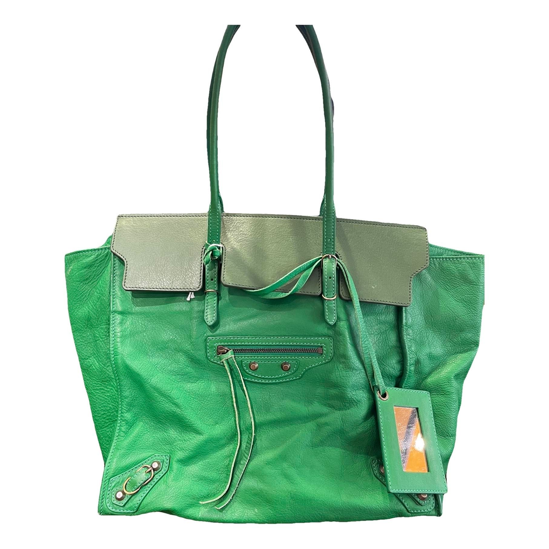 Papier leather handbag
