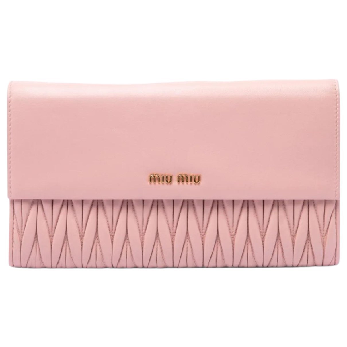 Matelassé leather clutch bag