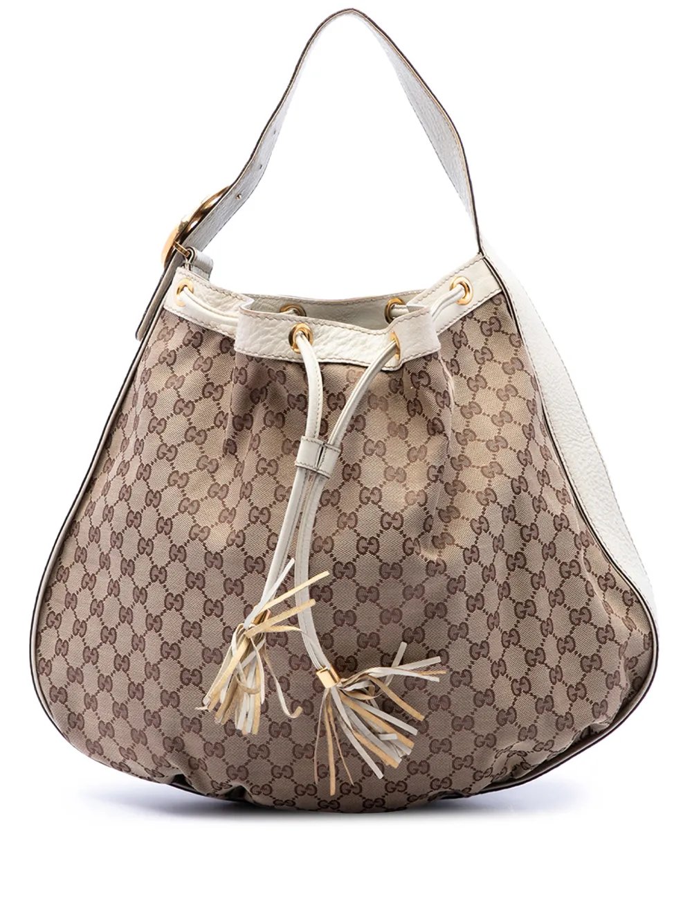 2016-2026 GG Canvas Interlocking Icon Drawstring Hobo shoulder bag