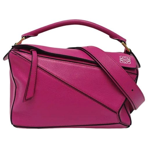 Puzzle leather handbag