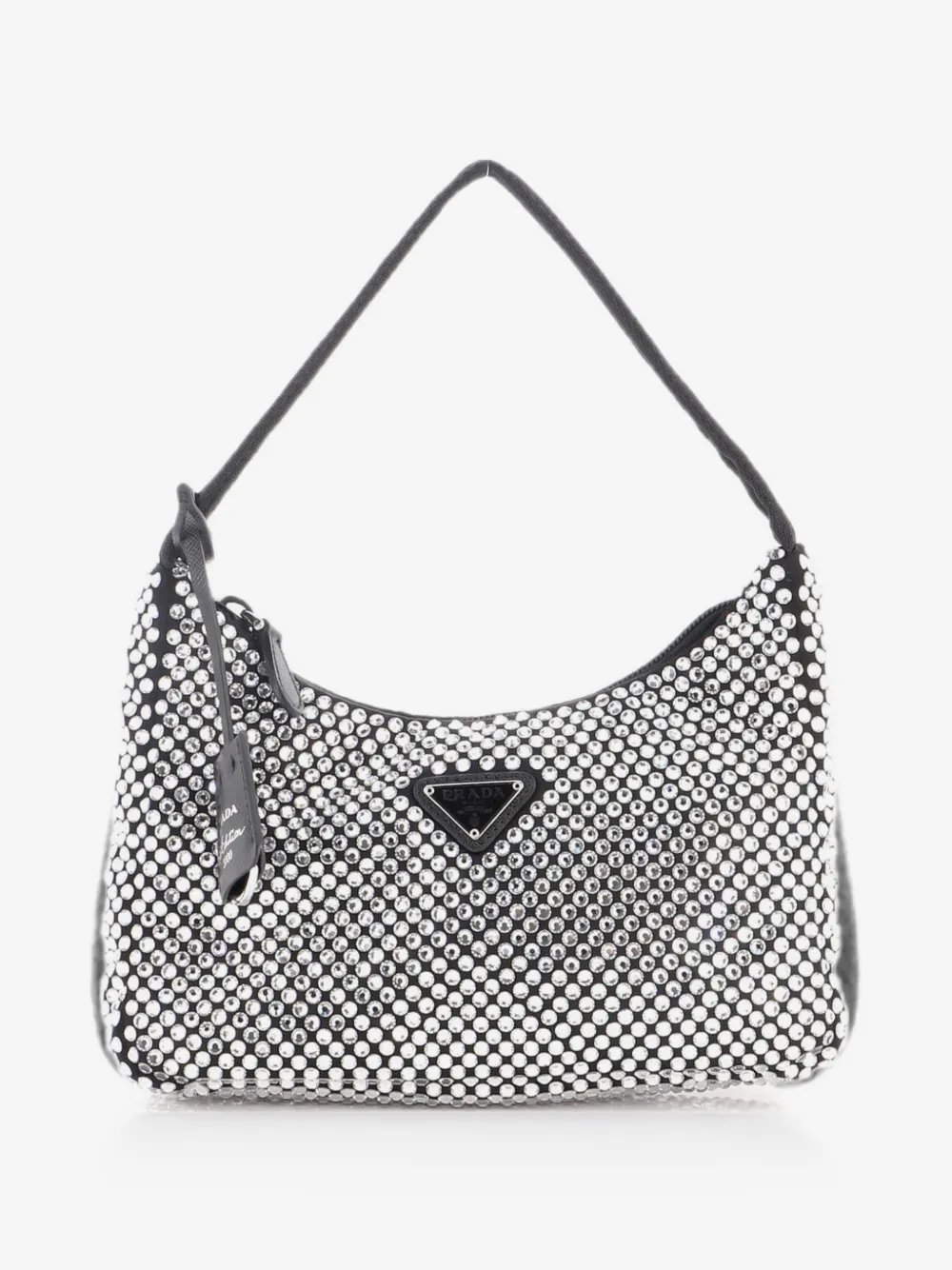 Re-Edition 2000 Crystal Embellished Satin Mini hobo bag