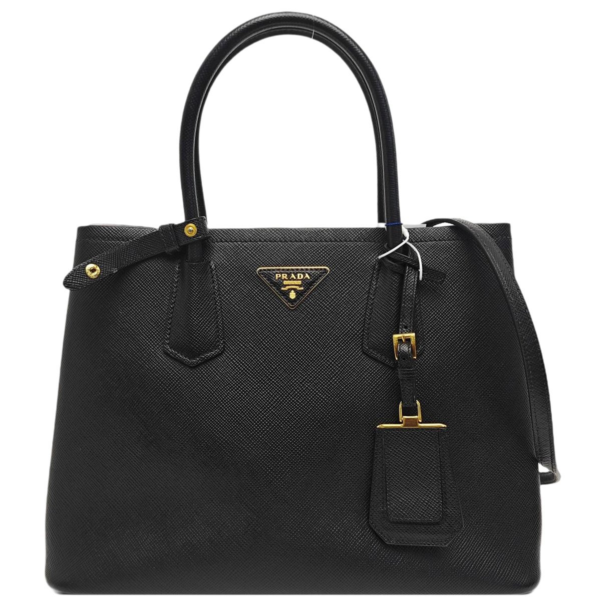 Double leather handbag