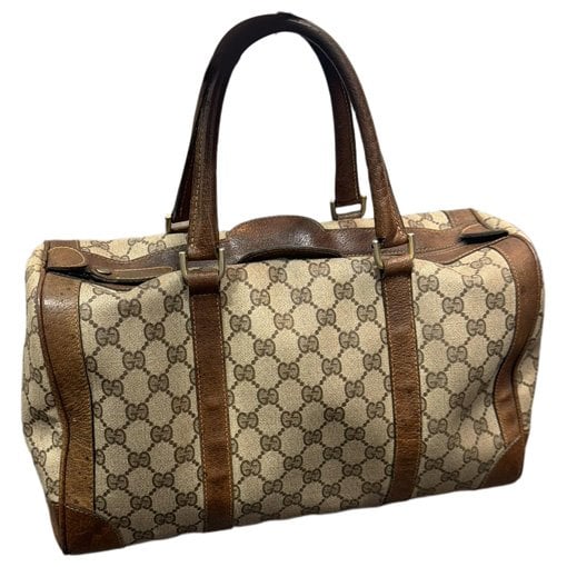 Boston leather bowling bag