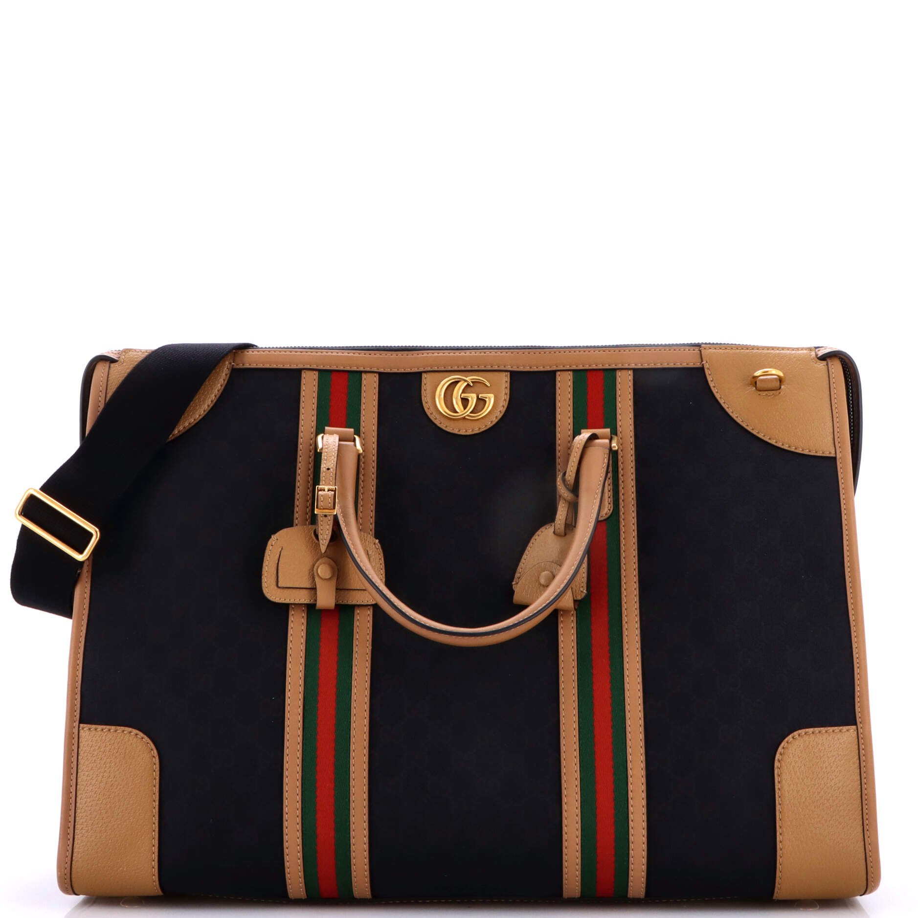 Bauletto Duffle Bag GG Canvas with Leather XL