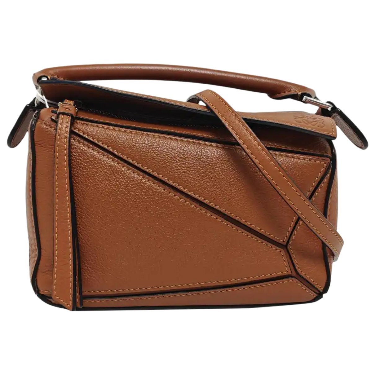 Puzzle leather handbag