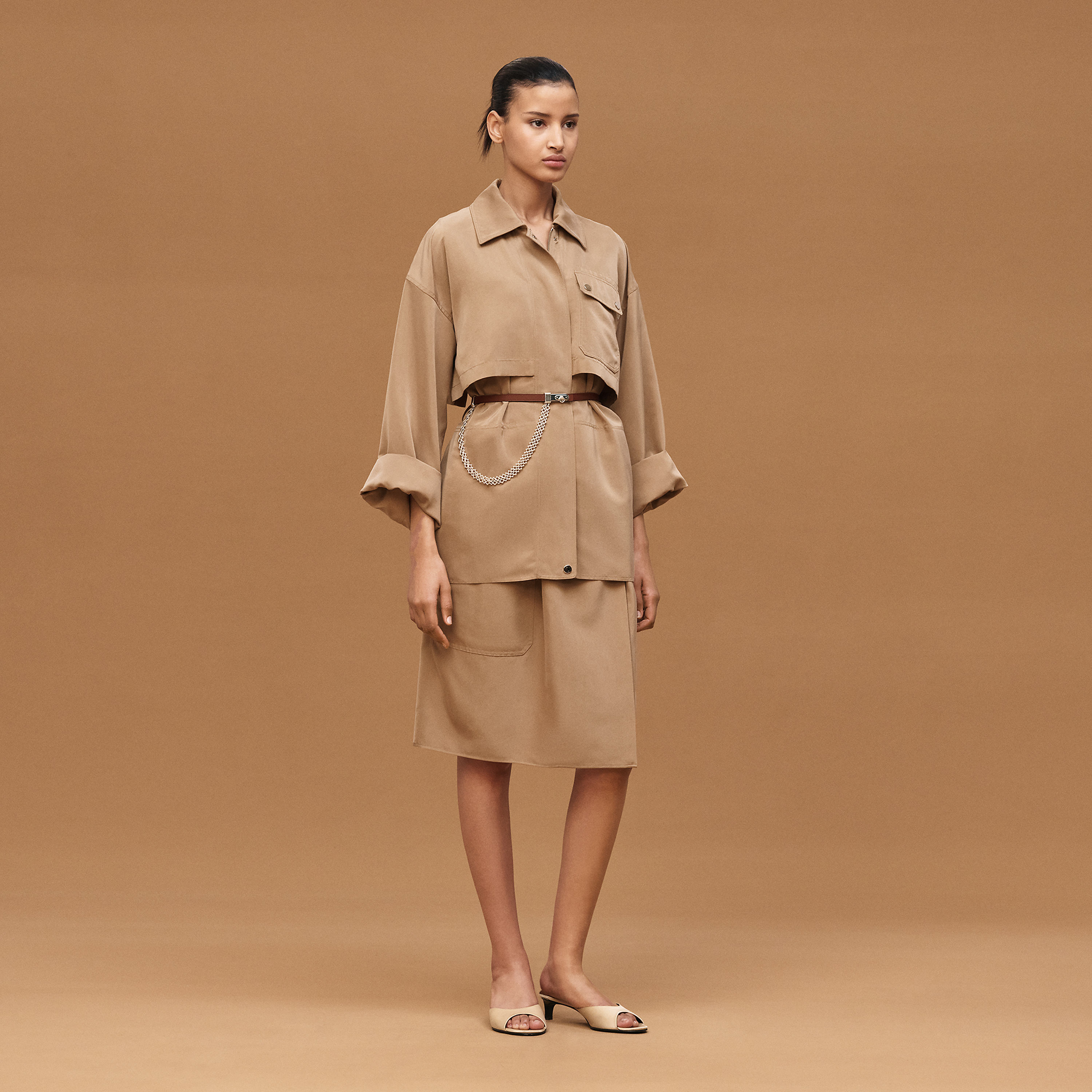 Short safari coat
