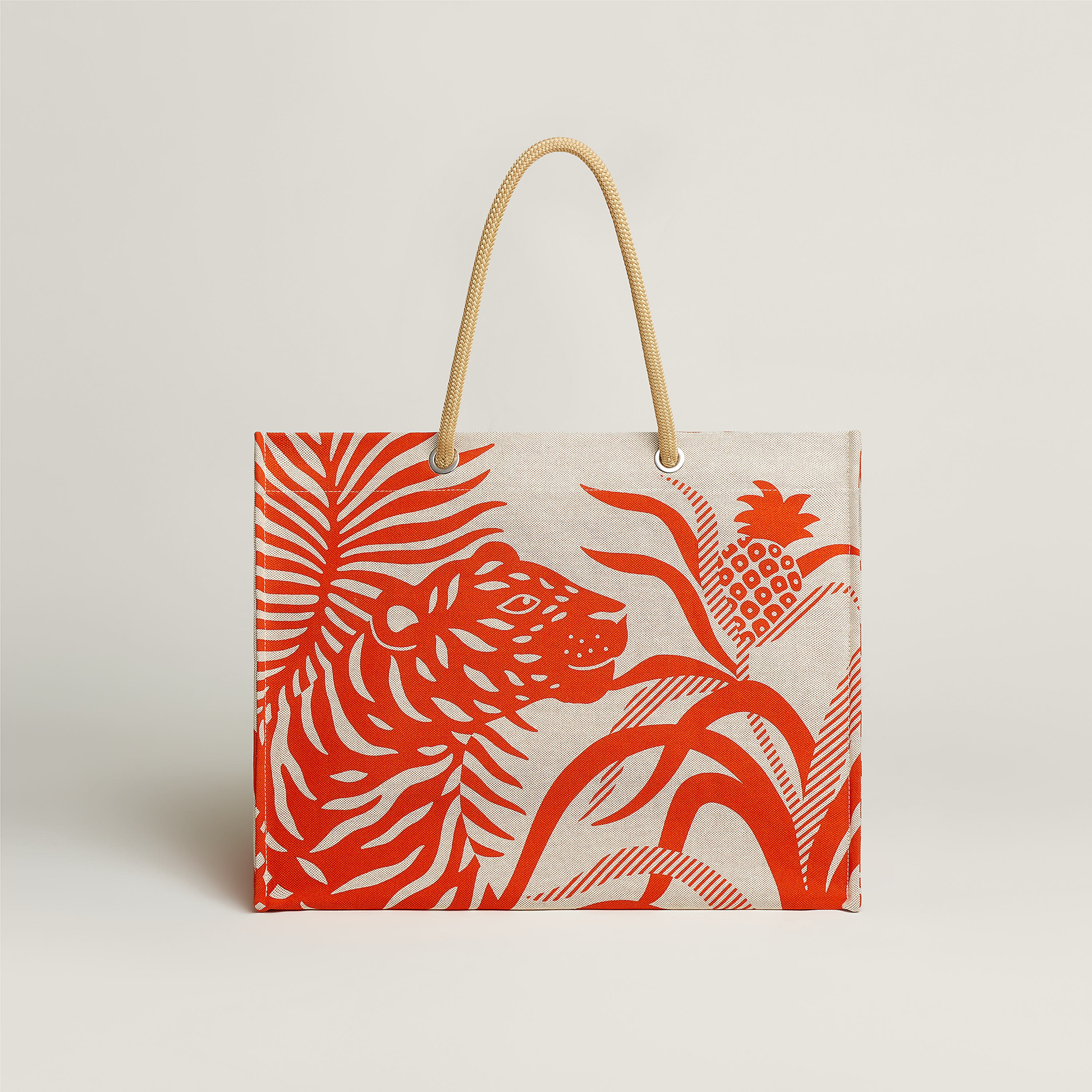 Tigre a l'Ananas beach bag