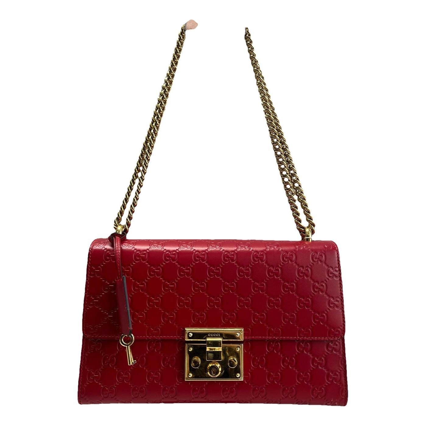 Padlock leather crossbody bag