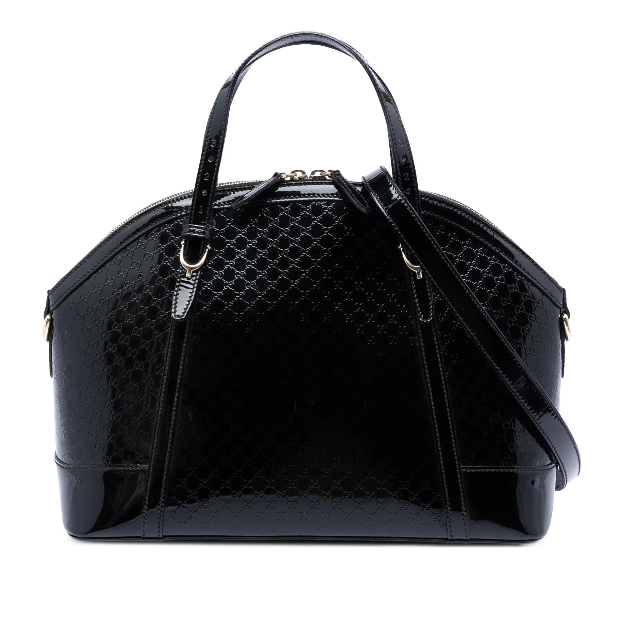 Dôme patent leather satchel