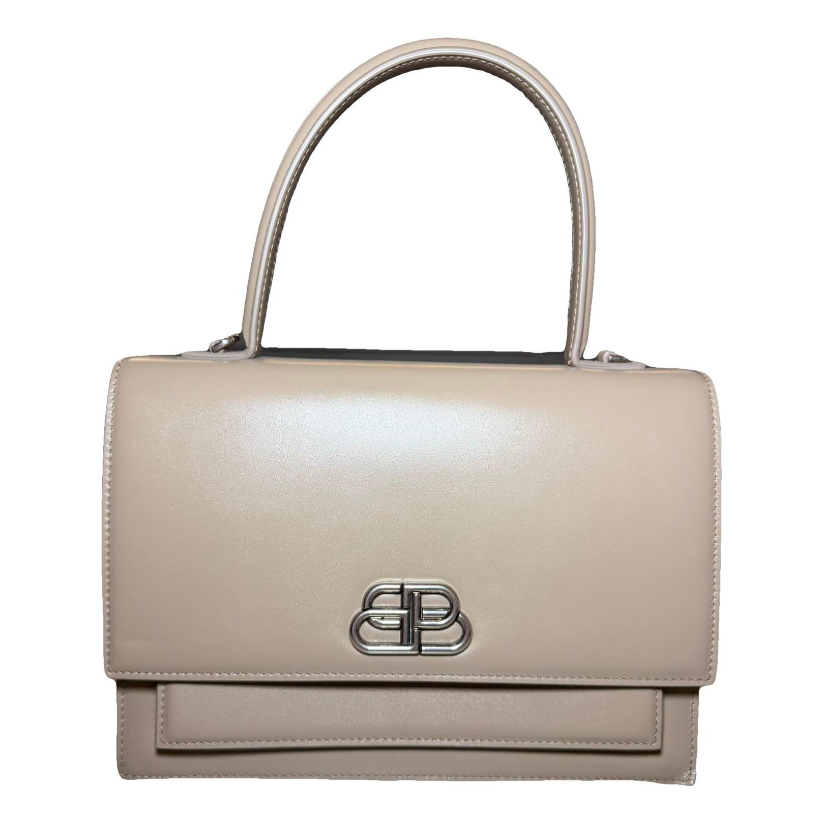 Sharp leather handbag