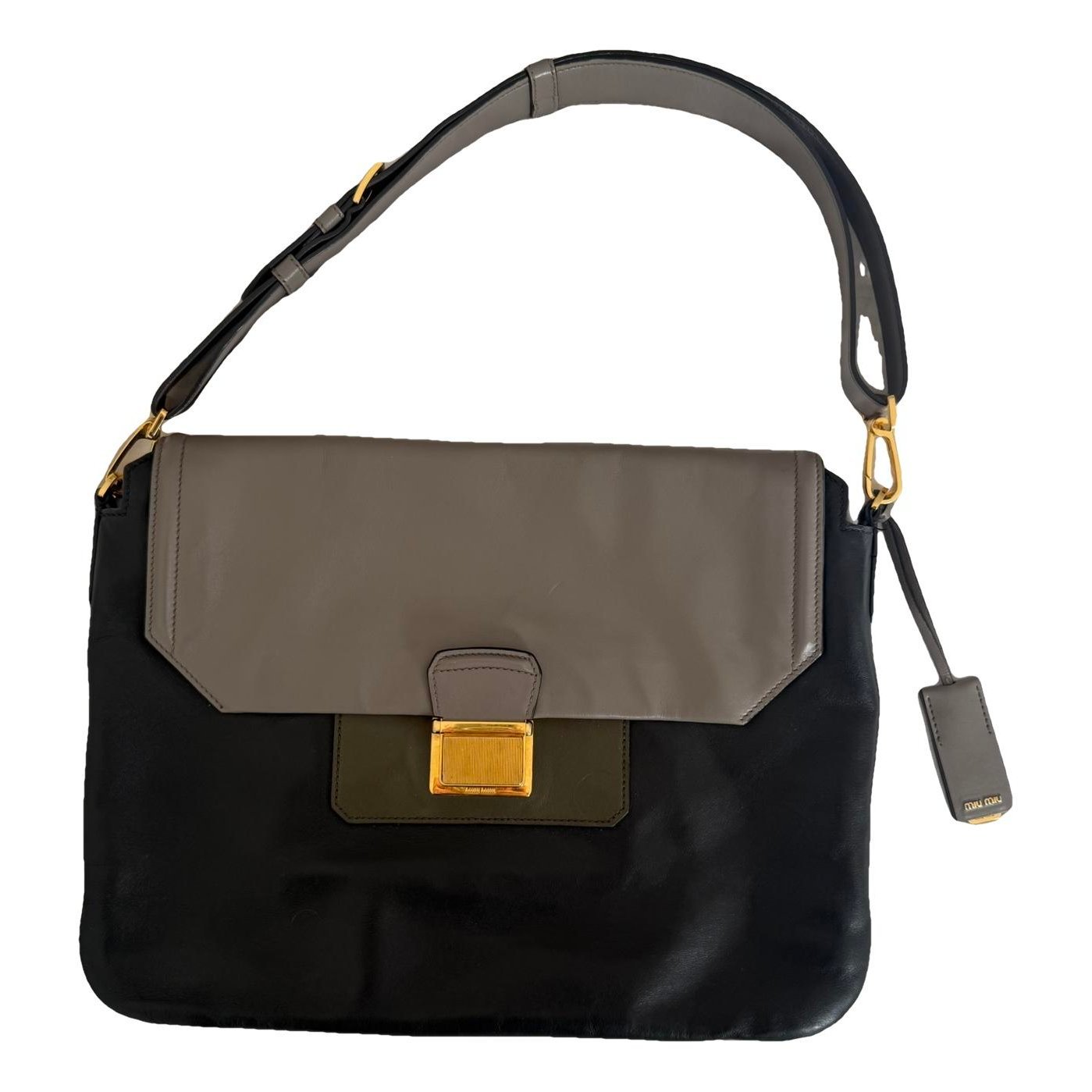 Madras leather handbag