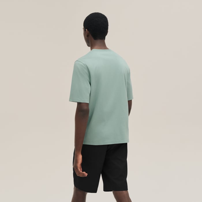 Céladon "H'Cheval" T-shirt With Leather Detail
