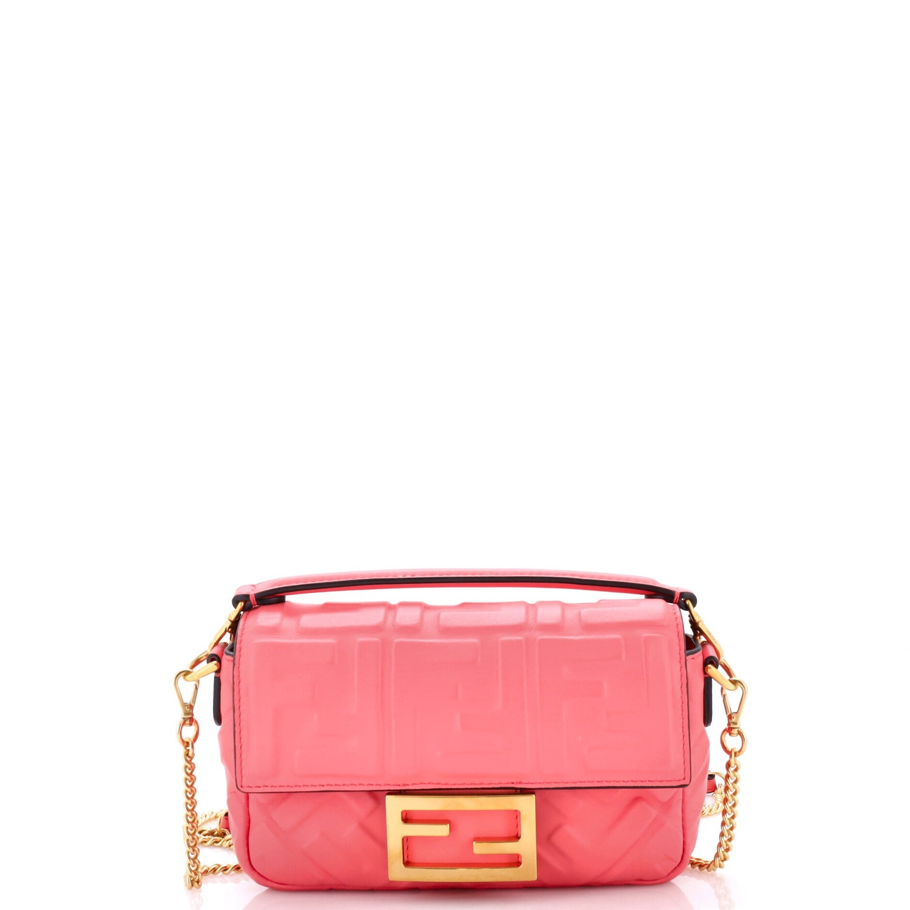 Baguette NM Bag Zucca Embossed Leather Mini