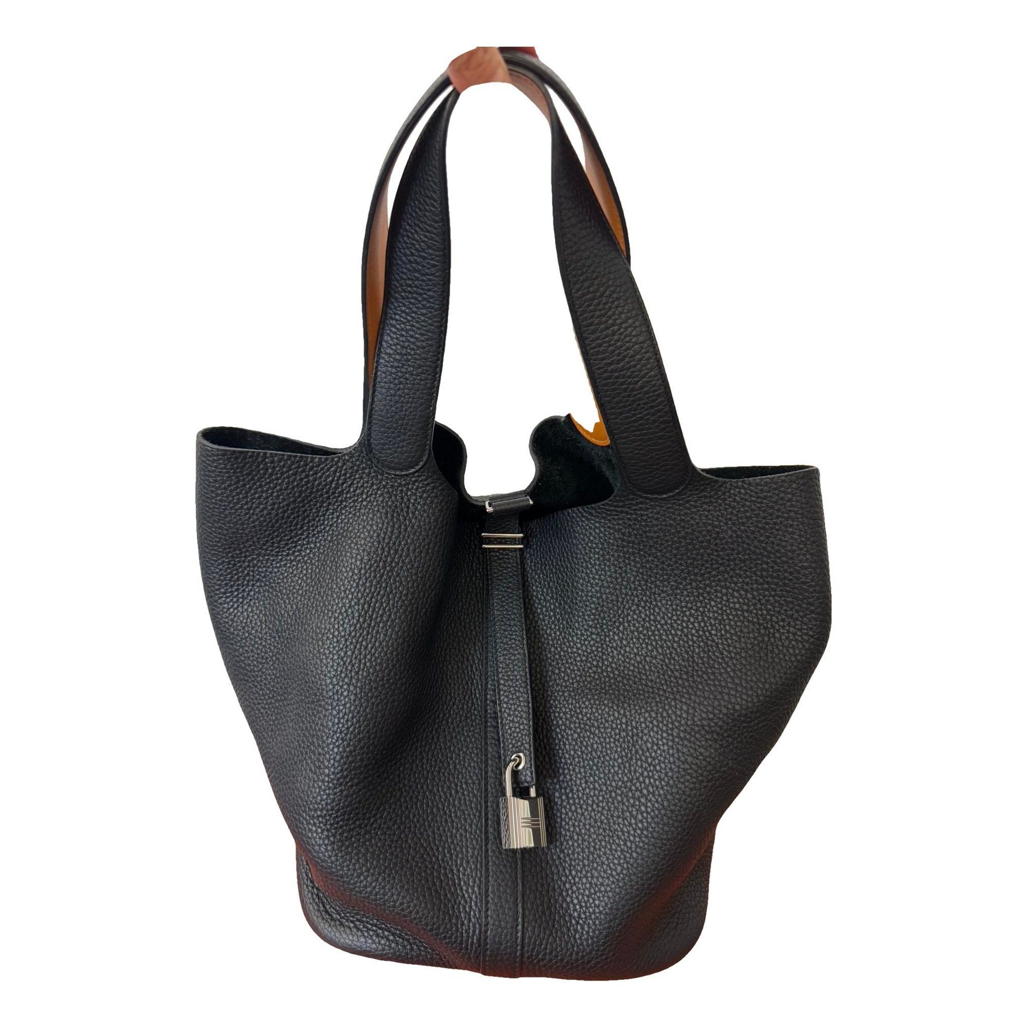 Picotin leather tote