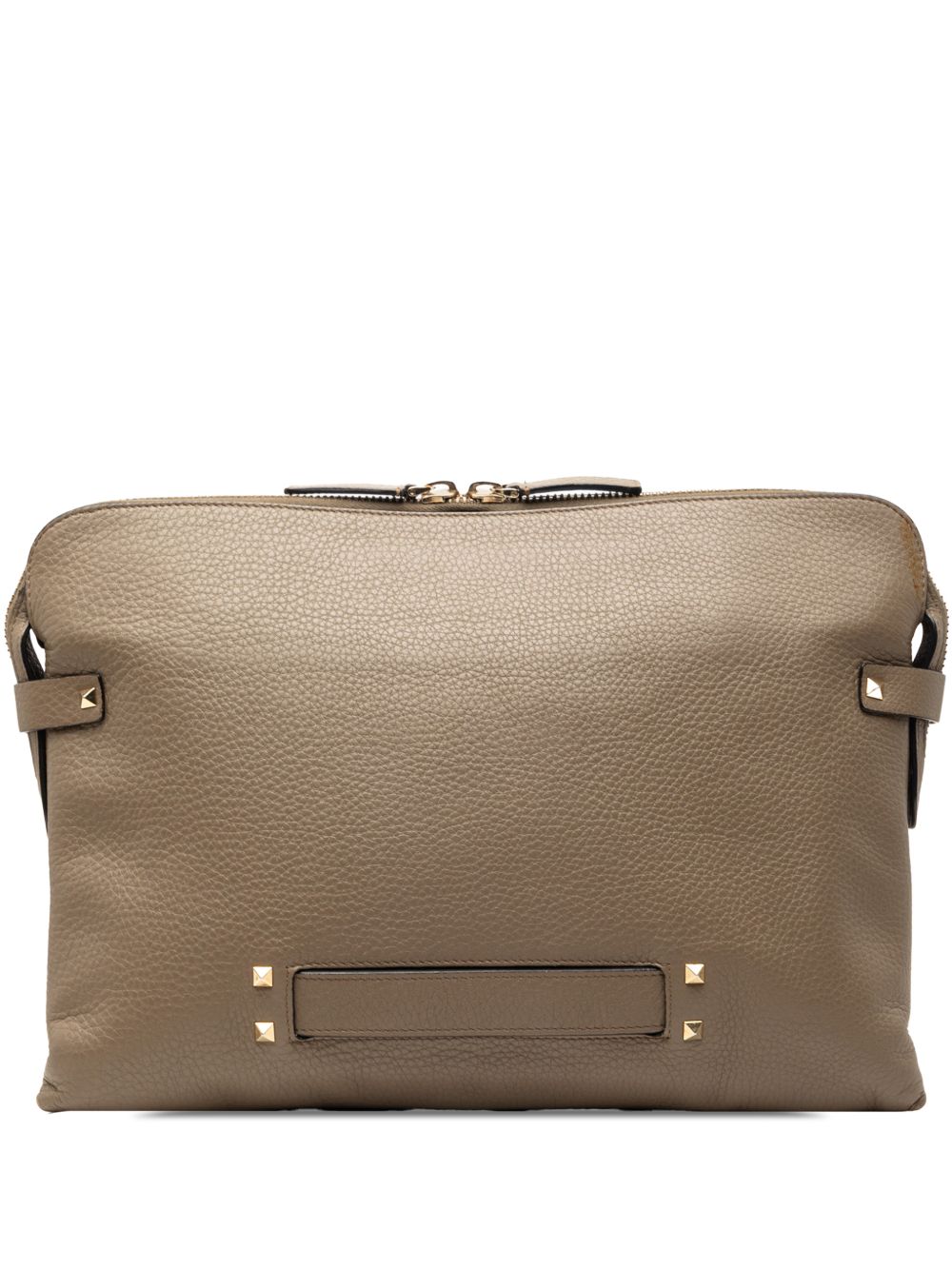 2018-2026 Grained Calfskin Rockstud clutch bag